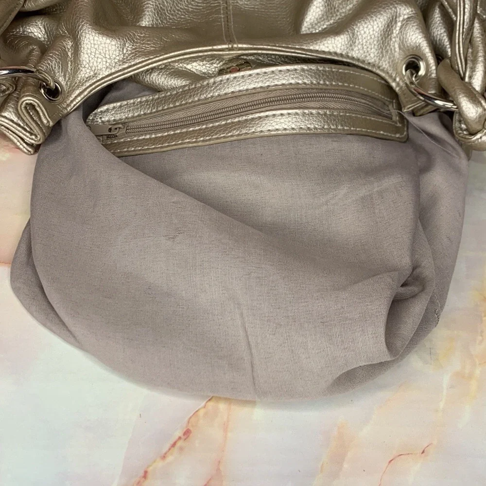 Platinum Gold Large Soft and Slouchy Hobo Bag
